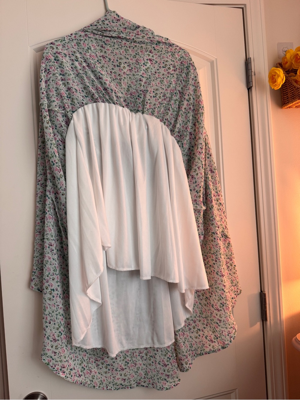 NWT: Impressions Women’s Floral Pink/Green Cotton Dress - Picture 4 of 5